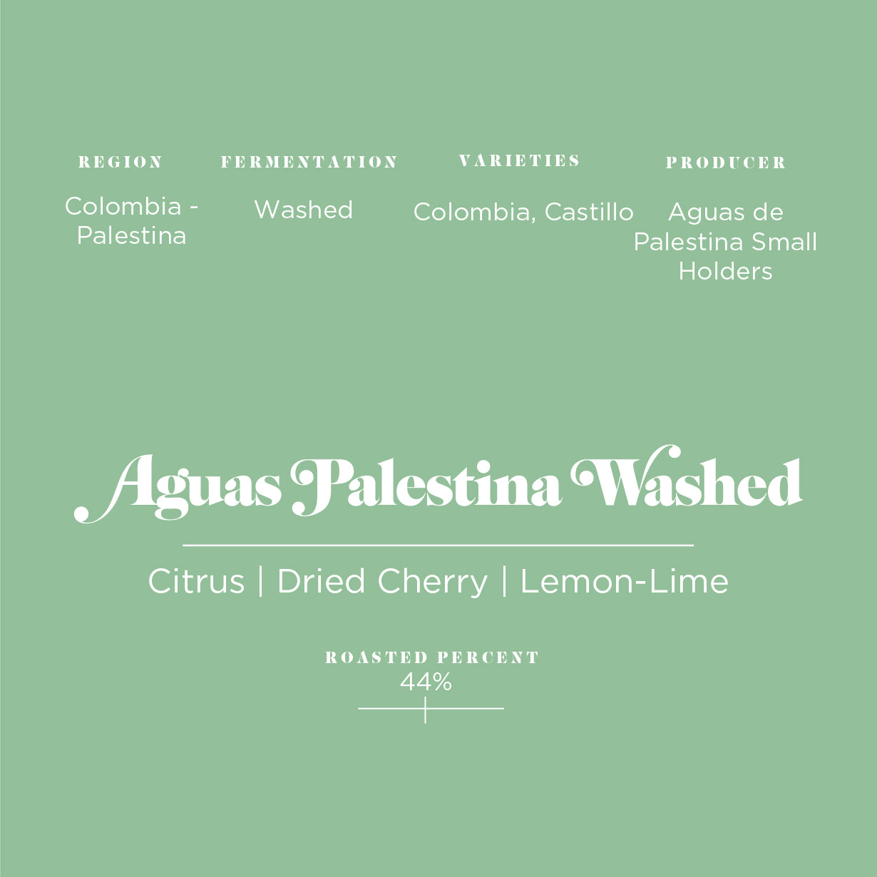 Aguas Palestina Washed
