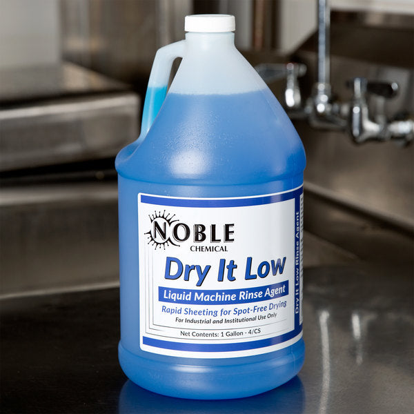 Chemicals: Noble Chemical 1 gallon / 128 oz. Dry It Low Rinse Aid gallon / Drying Agent for Low Temperature Dish Machines